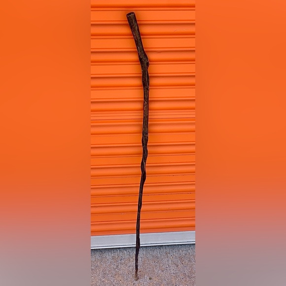 19th Century Antique Rustic Primitive Gnarly Twisted Root Branch Wood Cane - Picture 13 of 16